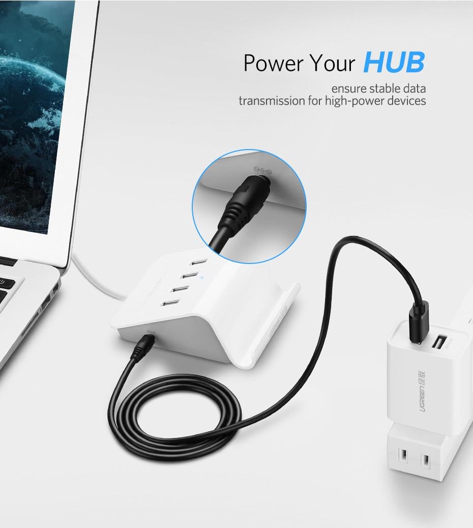 Кабель Ugreen USB 2,0 to DC 3,5 1,35 мм 1 м Black (10376) - фото 4 Кабель Ugreen USB 2,0 to DC 3,5 1,35 мм 1 м Black (10376) - фото 4