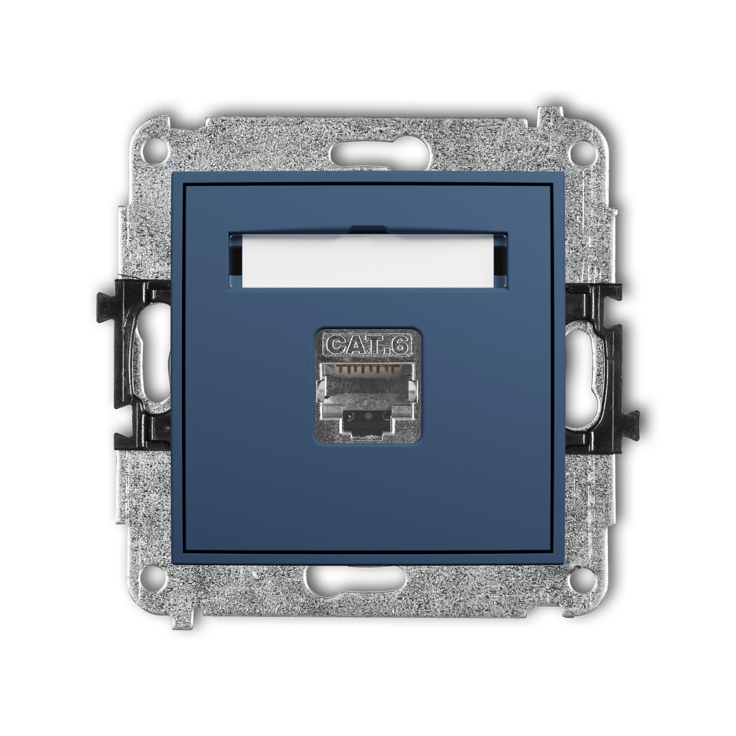 Розетка компьютерная экранированная Karlik Mini RJ45 cat 5E Navy Blue (64MGK-1e)