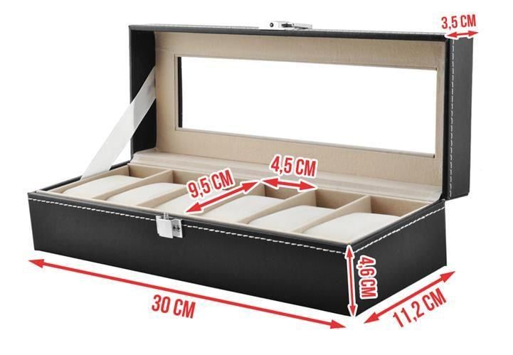 Органайзер-скринька для годинників/прикрас з 6 відділеннями (15380997) - фото 9