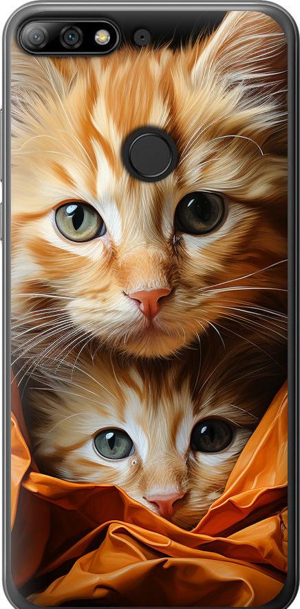 Чехол на Huawei Honor 7C Pro Котики 2 (5664u-2070-42517)