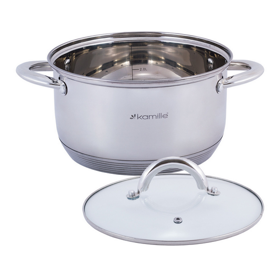 Каструля з кришкою Kamille з нержавіючої сталі 3,4 л (5773 ) - фото 3