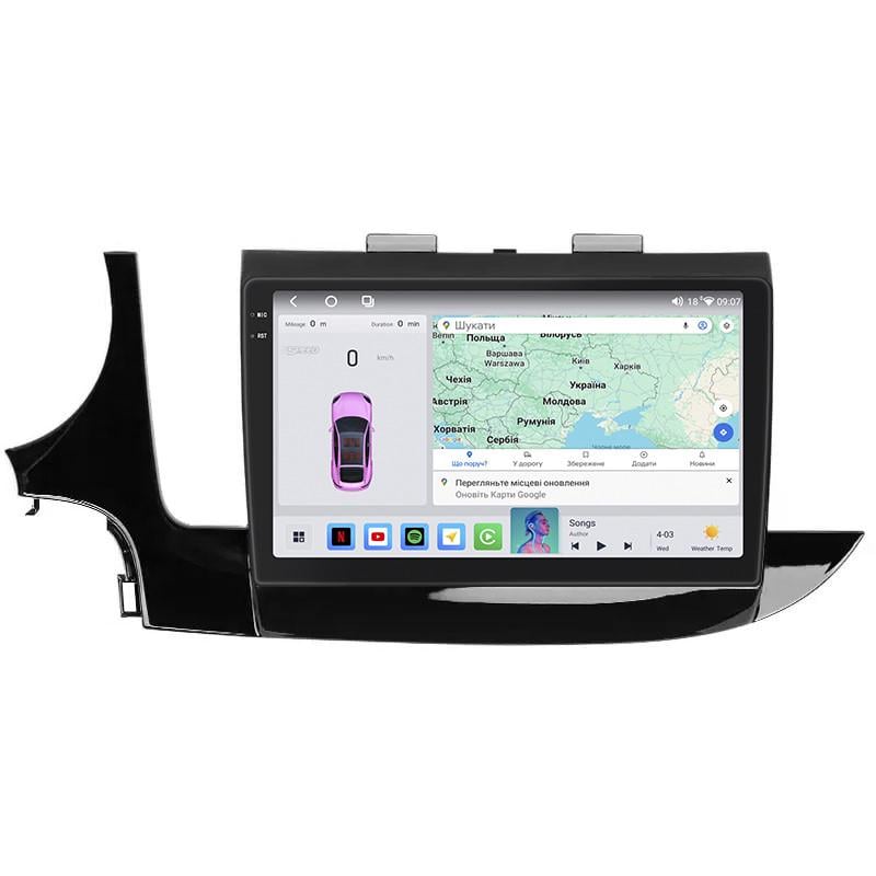 Автомагнитола штатная Lesko для Opel Mokka I Рестайлинг 2016-2019 4/64 QLED CarPlay 4G Wi-Fi GPS Prime 9" (22391718)