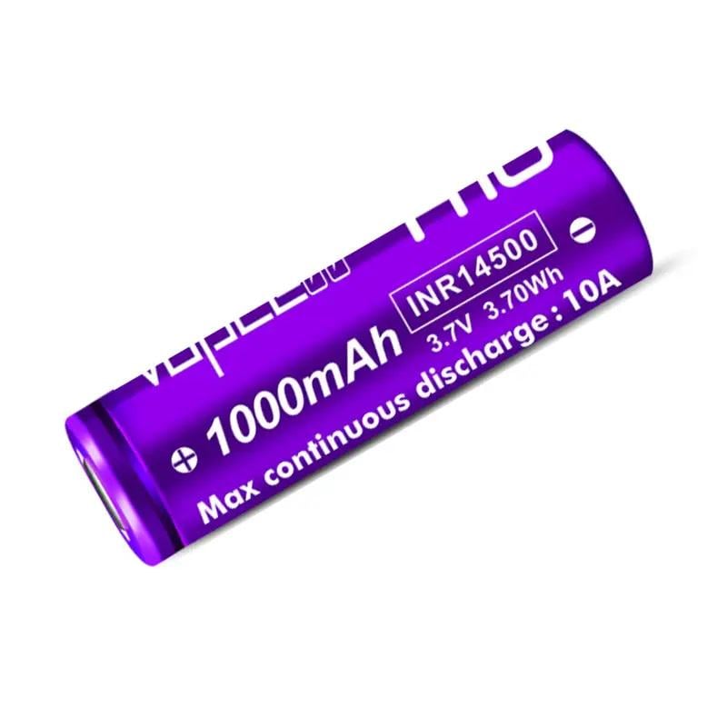 Акумулятор з контактом Vapcell 14500 3,7 V 1000 mAh 10 A Li-ion 14,3х49,4 мм (14500H10)