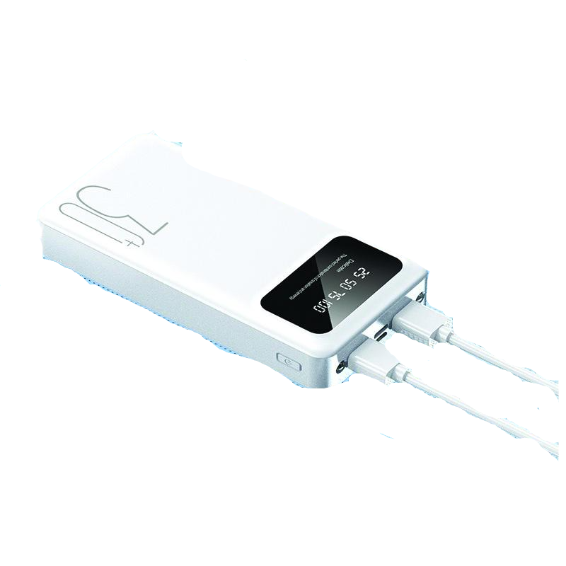 Повербанк ProTech с экраном и фонариком USB MicroUSB/Type-C 30000 mAh Белый (7d0551e2)
