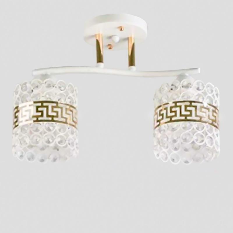 Люстра стельова Lighthouse SH-15404/2 WT/FG E27 Білий із золотим Люстра стельова Lighthouse SH-15404/2 WT/FG E27 Білий із золотим