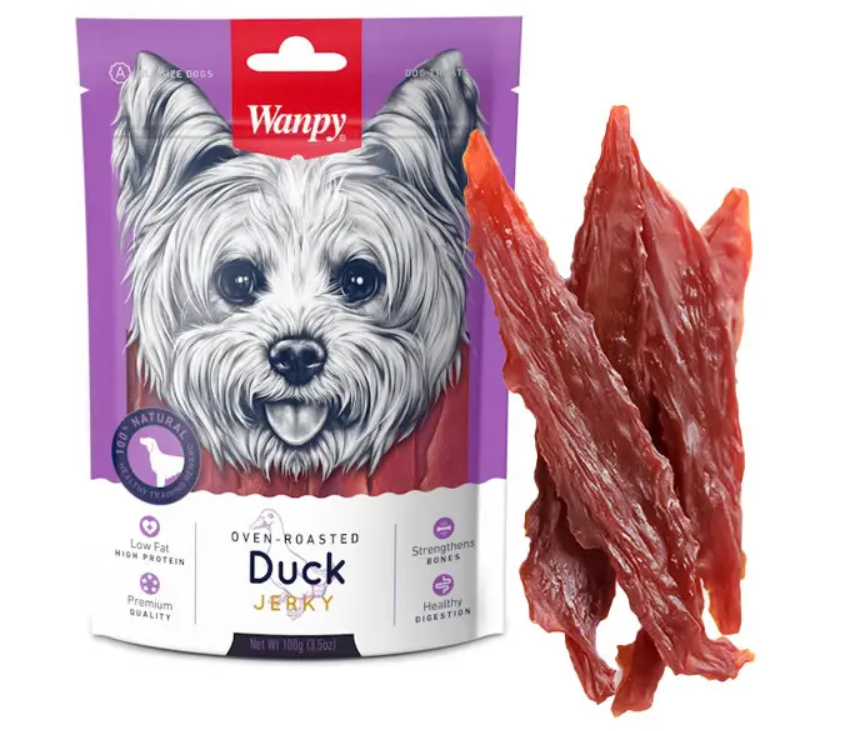 Лакомства для собак Wanpy duck jerky вяленое филе утки 100 г