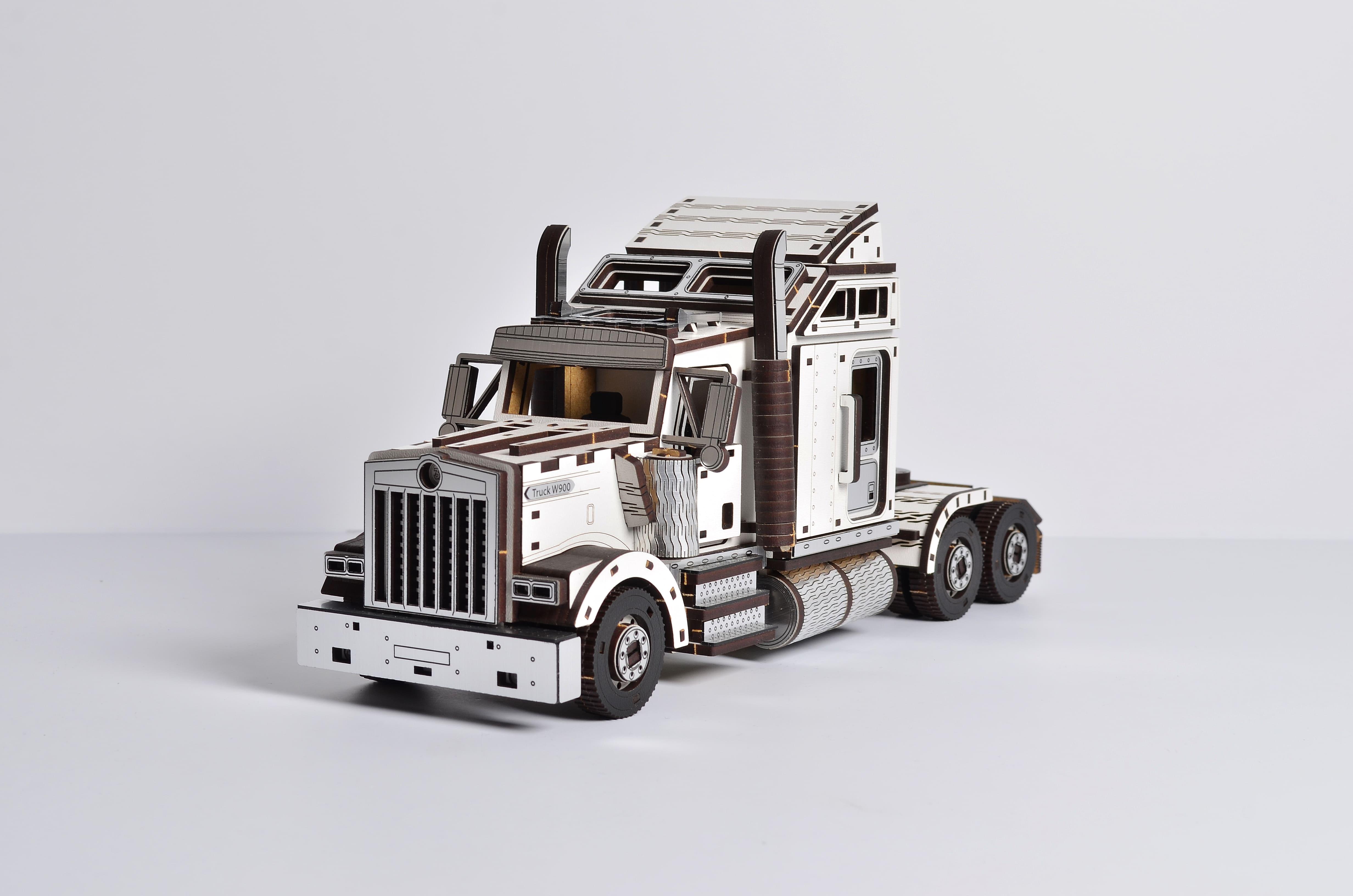 Конструктор 3DBRT Kenworth Truck с подсветкой Белый - фото 3