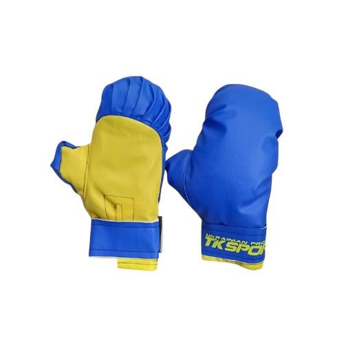 Боксерские перчатки детские TK Sport 6 унций Синий (Б-63620)