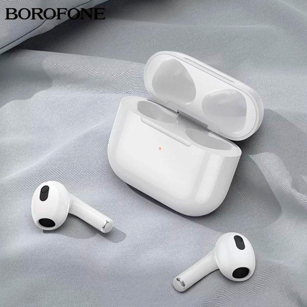 Навушники бездротові Borofone BW13 вкладиші в зарядному кейсі Білий (1010567-White)