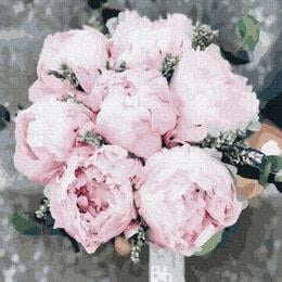 Картина по номерам Brushme GX37530 Пионы для невесты 40x50 см (1333575784)