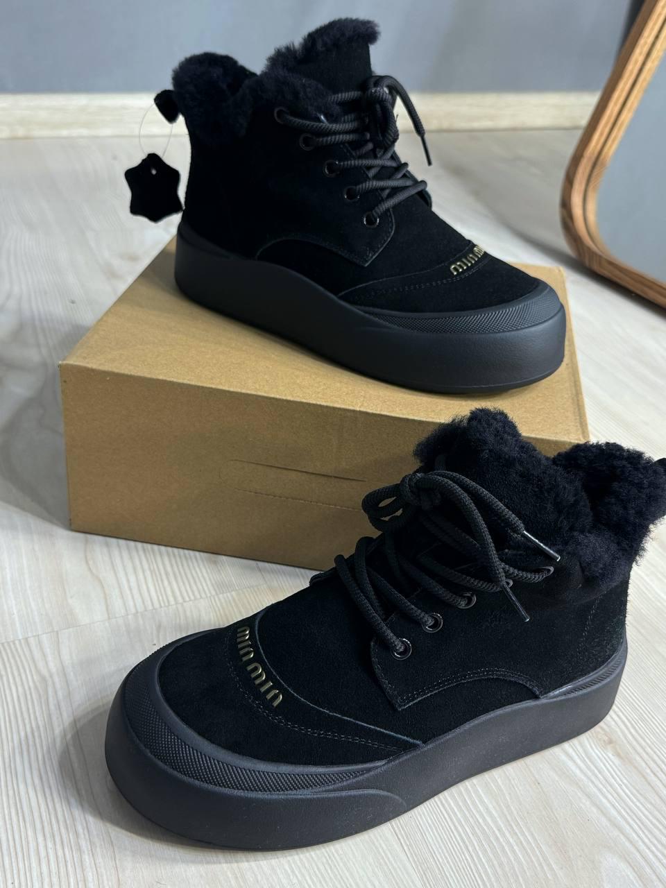 Черевики жіночі Hengji 677-1 замшеві високі кеди на хутрі р. 40 Чорний (5733) - фото 8 Черевики жіночі Hengji 677-1 замшеві високі кеди на хутрі р. 40 Чорний (5733) - фото 8