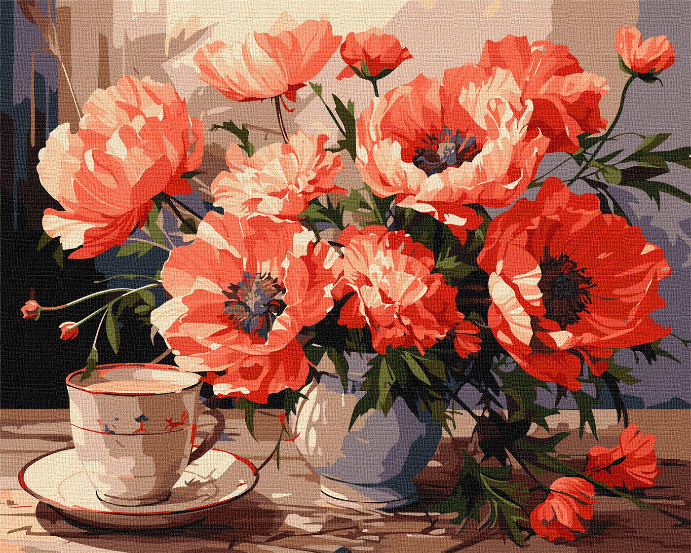 Картина по номерам Идейка Букет с маками 40x50 см (Id-KHO3263)