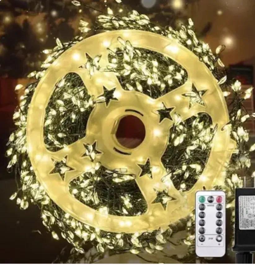 Гірлянда Мішура з пультом 50 м 220В Білий теплий/Зелений дріт (98767) - фото 2 Гірлянда Мішура з пультом 50 м 220В Білий теплий/Зелений дріт (98767) - фото 2