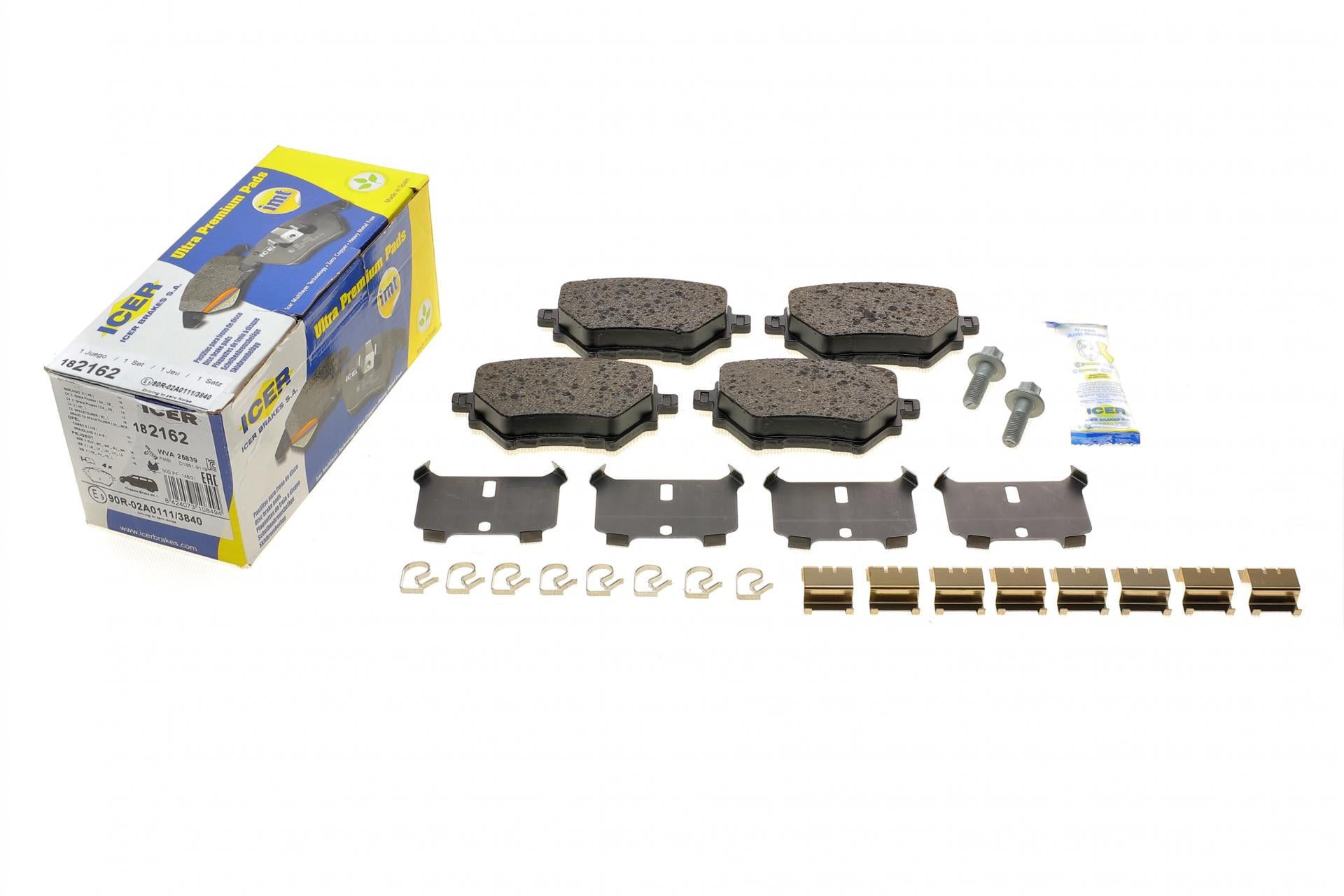 Колодки тормозные задние ICER Citroen C4/Berlingo/Peugeot 308/508/3008/Partner/Opel Combo 13- (182162)
