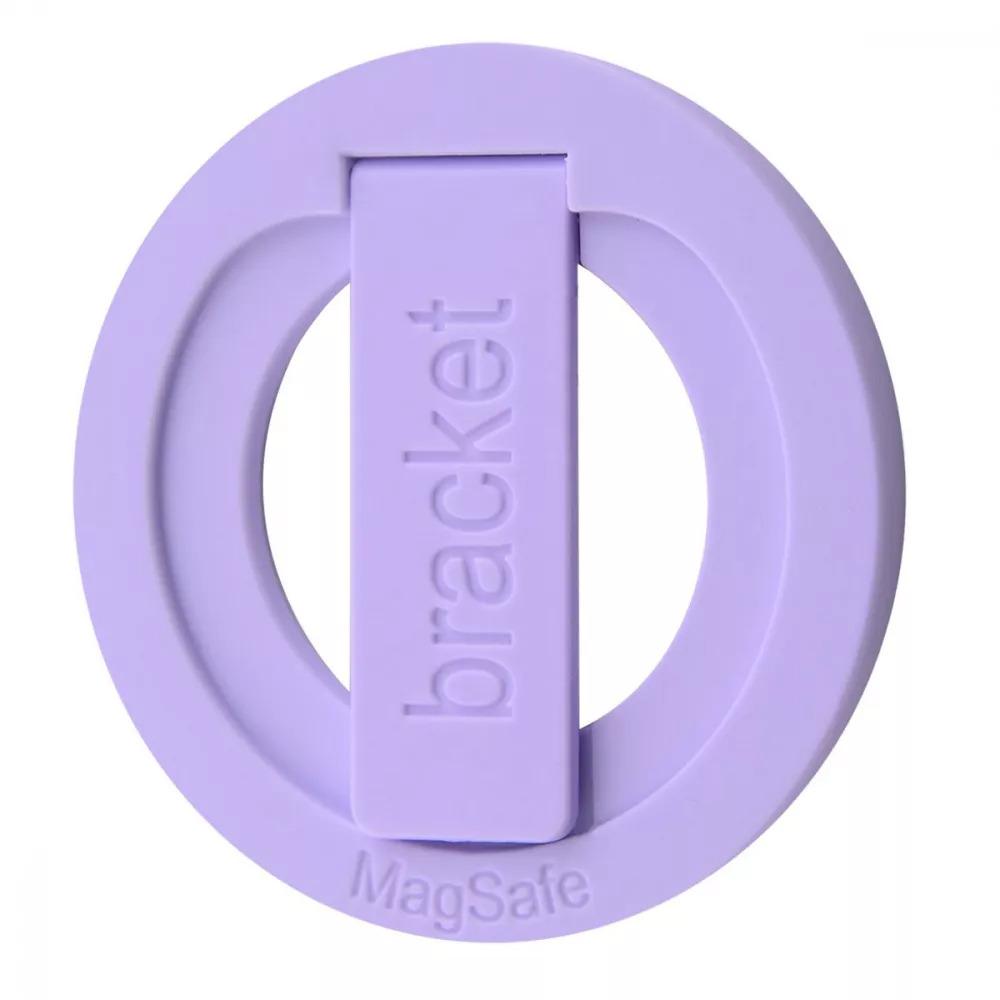 Держатель-кольцо для телефона Silicone MagSafe с подставкой Светло-фиолетовый (13925421) - фото 1