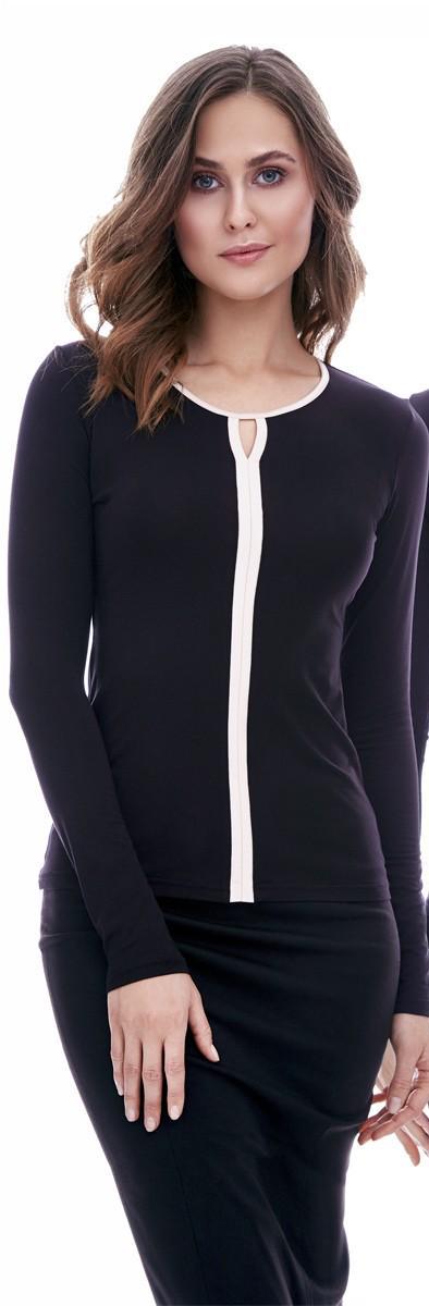 Блуза Anabel Arto р. 42/S Черный/Бежевый (66411)