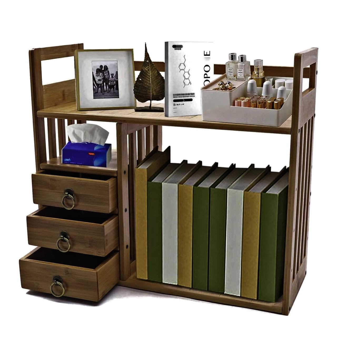 Полка книжная настольная из дерева Гериния Мускат (КПА-018107)