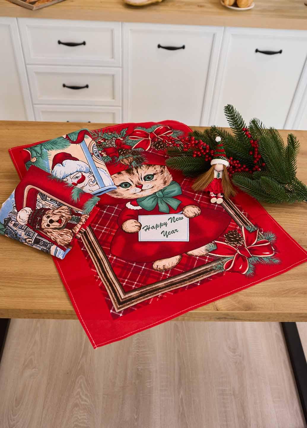 Набір кухонних рушників Різдво 60х47 см 3 шт. - фото 5