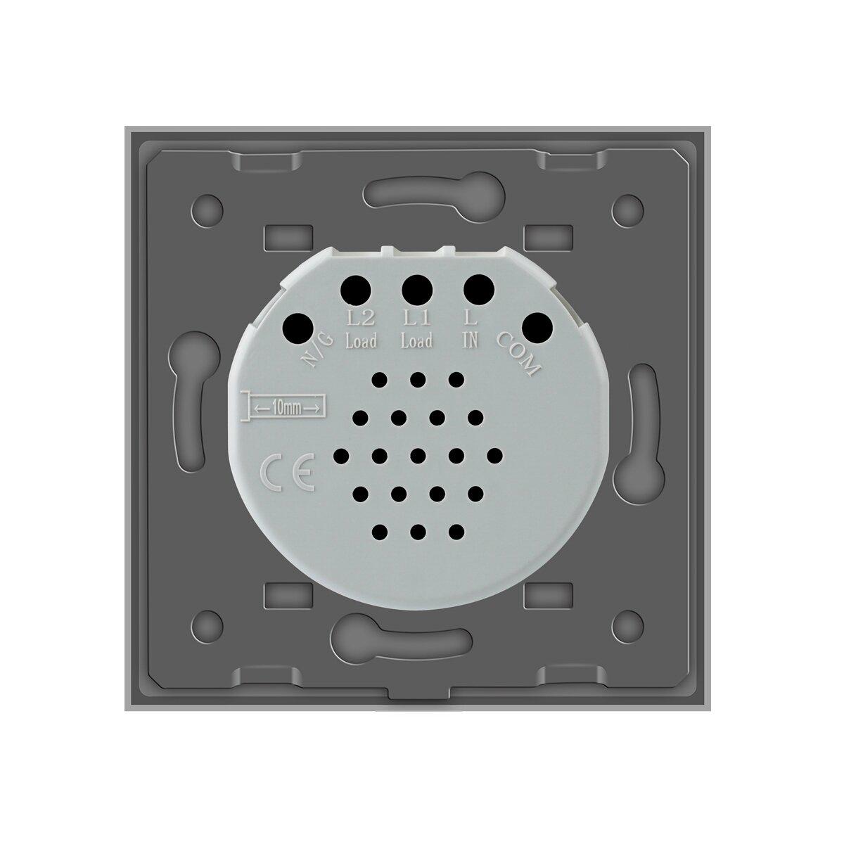 Сенсорний вимикач Livolo ZigBee 1 сенсор скляний Сірий (VL-C701Z-15) - фото 5