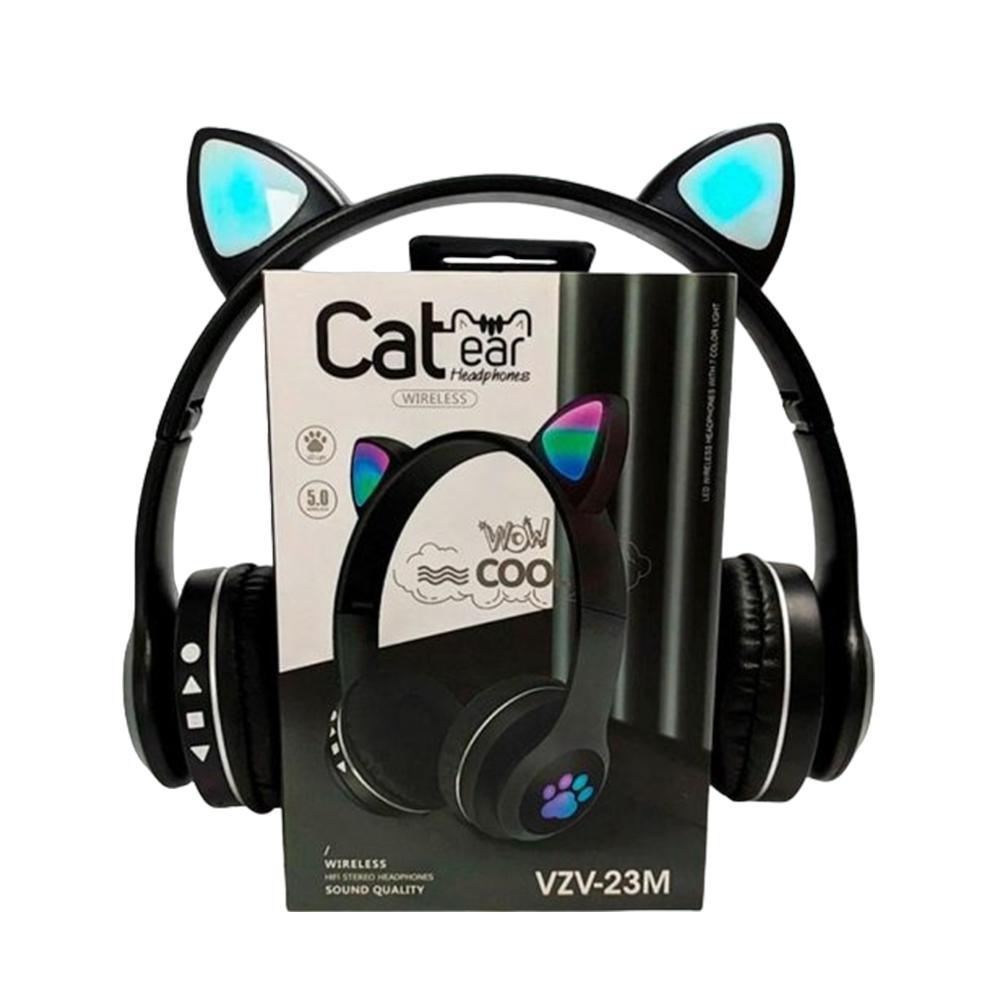 Навушники бездротові CAT ear VZV-23M Bluetooth з підсвічуванням Чорний (ULT-7380881) - фото 4