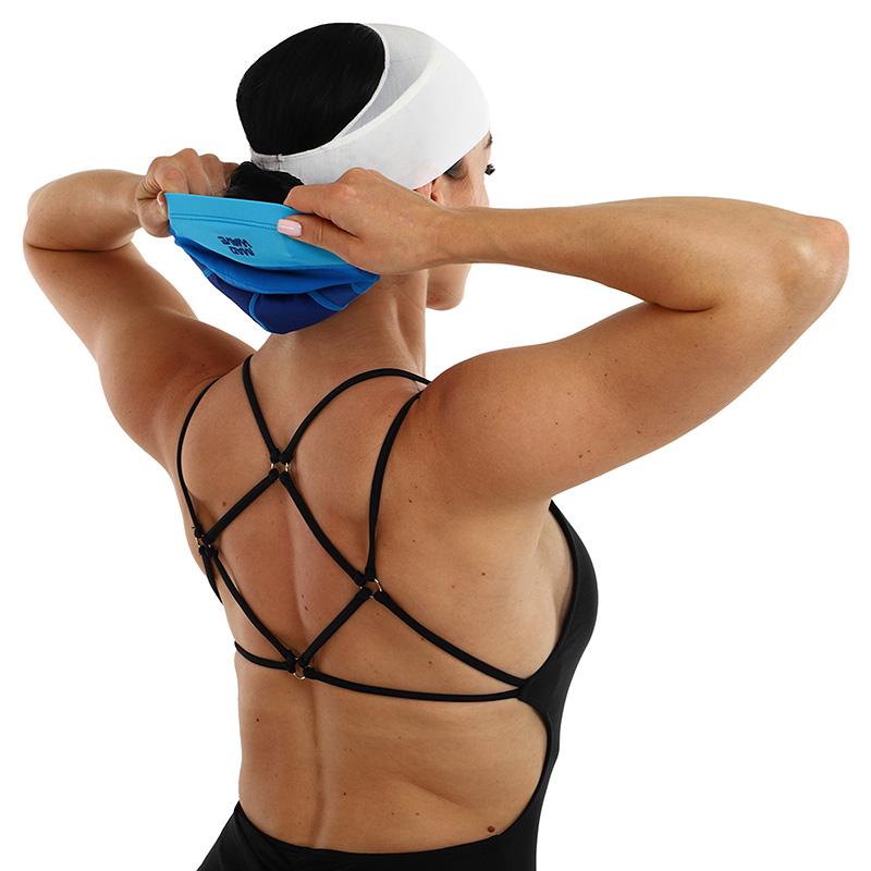 Шапочка для плавания Mad Wave на длинные волосы юниорская Long Hairs Junior M052102 Синий (60444268) - фото 7