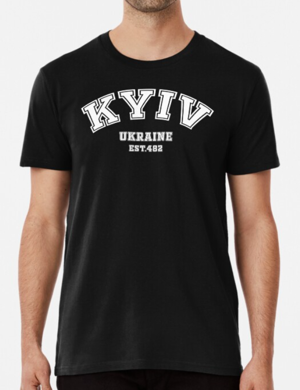 Футболка чоловіча патріотична Stedman з принтом Kyiv Est. 482 Ukraine S Чорний (22844178)