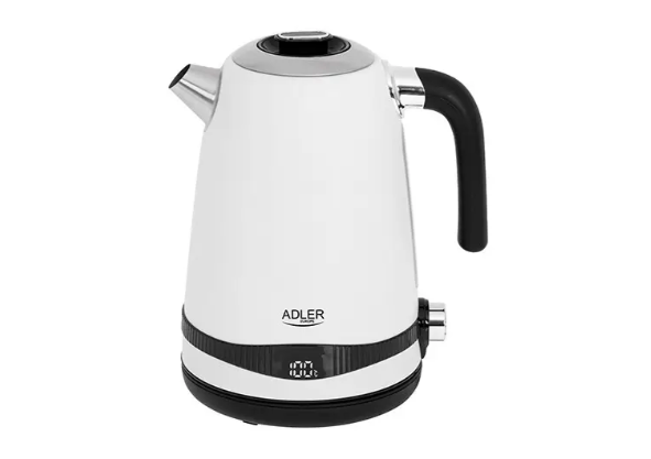 Электрочайник Adler стальной с ЖК-дисплеем и контролем температуры 1,7 л Белый (1295) - фото 3 Электрочайник Adler стальной с ЖК-дисплеем и контролем температуры 1,7 л Белый (1295) - фото 3