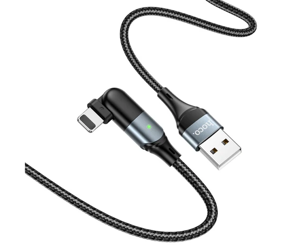 Кабель дата Hoco U100 Orbit USB-Lightning 12 м Черный - фото 2 Кабель дата Hoco U100 Orbit USB-Lightning 12 м Черный - фото 2
