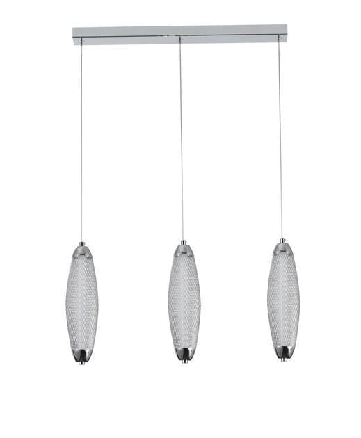 Подвесной LED-светильник Valeso с металлическим каркасом 6500К IP20 G 2667/3L 24W Хром (28686417) Подвесной LED-светильник Valeso с металлическим каркасом 6500К IP20 G 2667/3L 24W Хром (28686417)