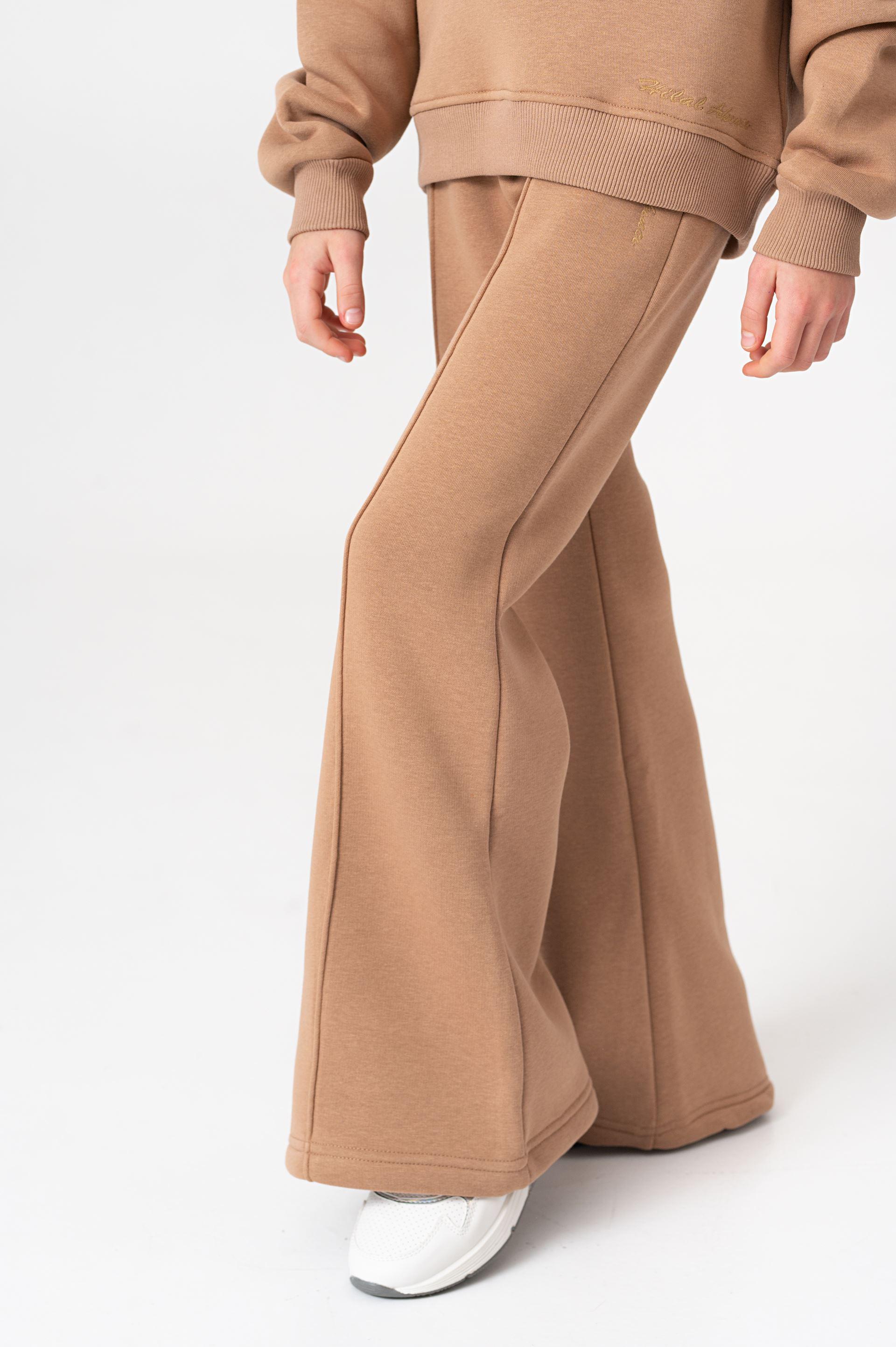 Костюм на флісі з штанами палаццо Yumster YN.22.25.005 116 см Бежевий - фото 10