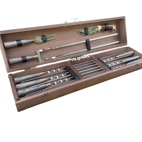 Набір шампурів Lux-Premium №10 ручної роботи (19217427)