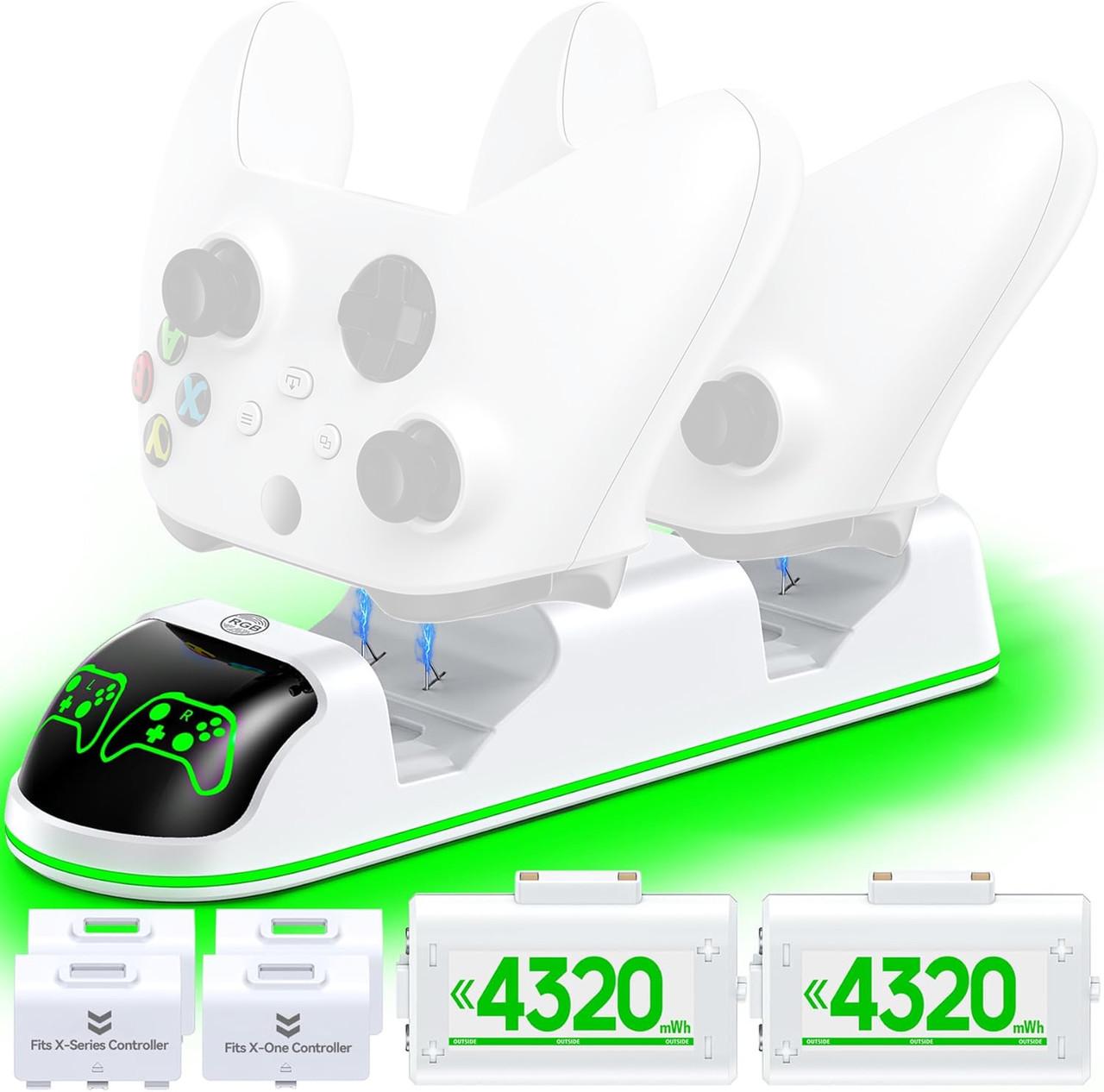 Зарядка-подставка и 2 аккумулятора OIVO NG-X131XW-RGB для геймпада Xbox 4320 mWh (2525808602)