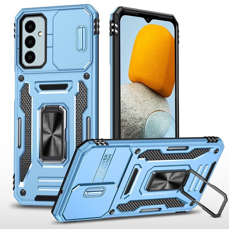 Ударопрочный чехол Camshield Army Ring для Samsung Galaxy A05s Голубой