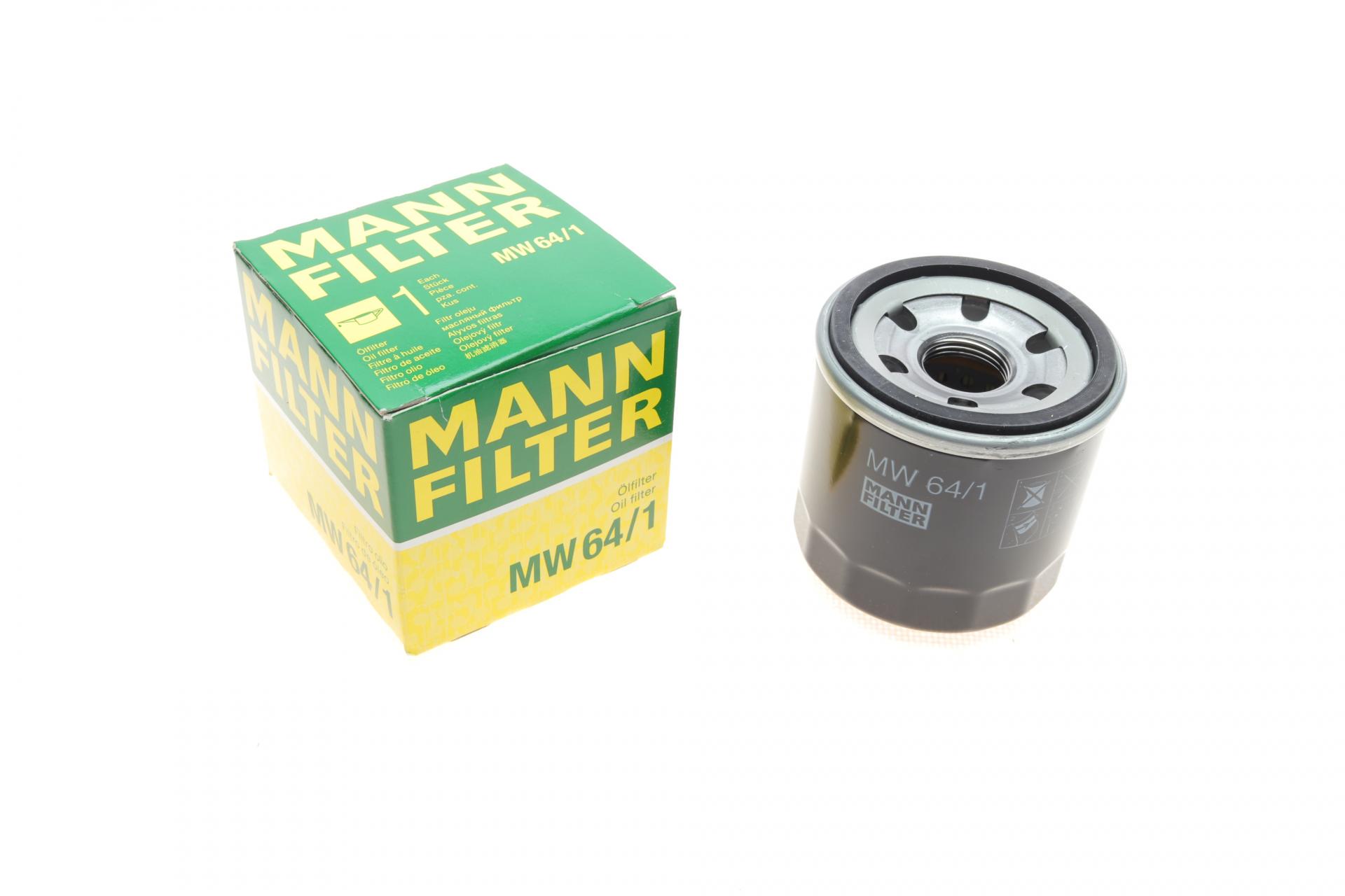 Фильтр масляный Mann-Filter для Honda CB/CBF/CBR/CTX/GL/NC/Kawasaki GPZ/GTR/Ninja/Yamaha XJ/YZF (MW 64/1)