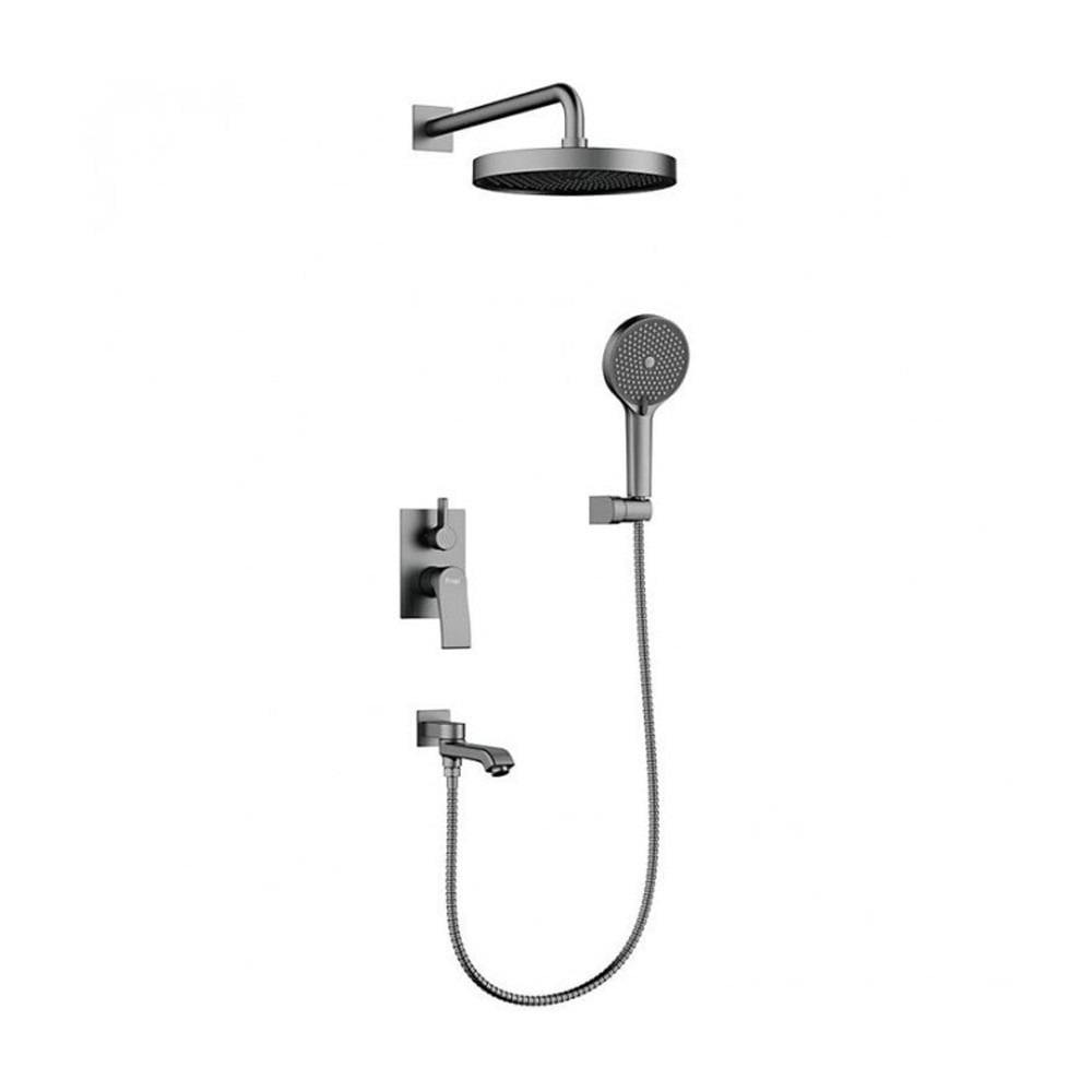 Душова система вбудована Frap F7175-19 латунь збройова сталь з виливом Графітовий (28544093)