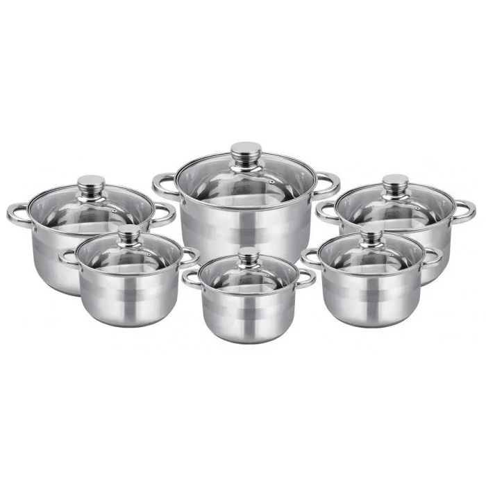 Набор посуды Edenberg EB-3731 нержавеющий с крышкой 12 пр. (57-46-EB-3731)