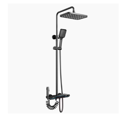 Душевая система Valeso PVD с индикатором температуры Графит (KZ22)