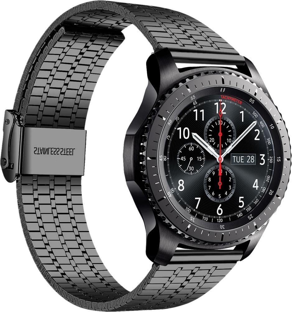 Браслет металлический Counic для Samsung Gear S3 Black (34111-2B)