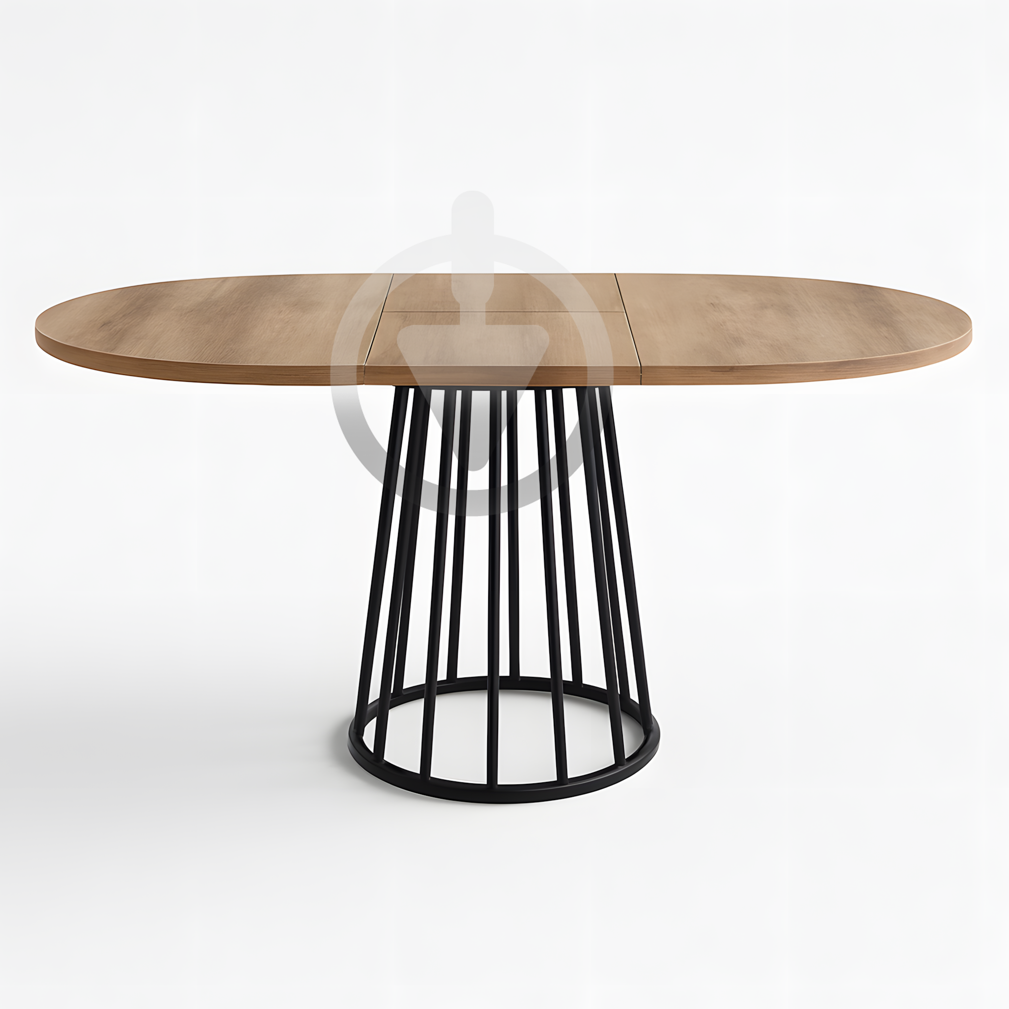 Стол кухонный раскладной RoMax Elegant Slide 110x75/140x75 см Loft Дуб Крафт Золотой/Черный - фото 2