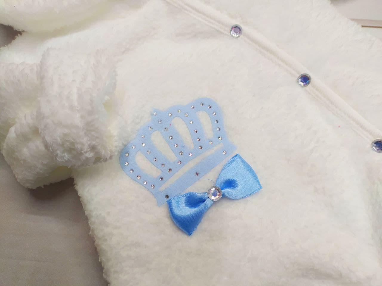 Чоловічок дитячий NurCix махровий для хлопчика 56 см Білий (0133422/56) - фото 2 Чоловічок дитячий NurCix махровий для хлопчика 56 см Білий (0133422/56) - фото 2