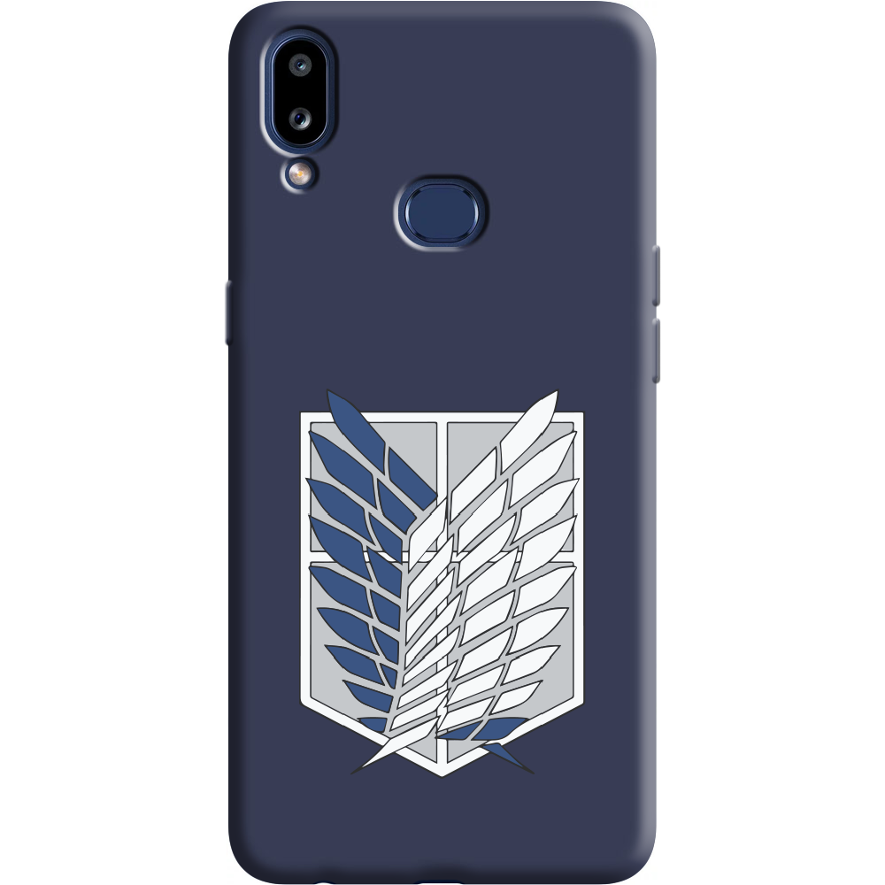Чехол Boxface Samsung A107 Galaxy A10s Атака Титанов Крылья Свободы Синий силикон (37944-bk88-38657)