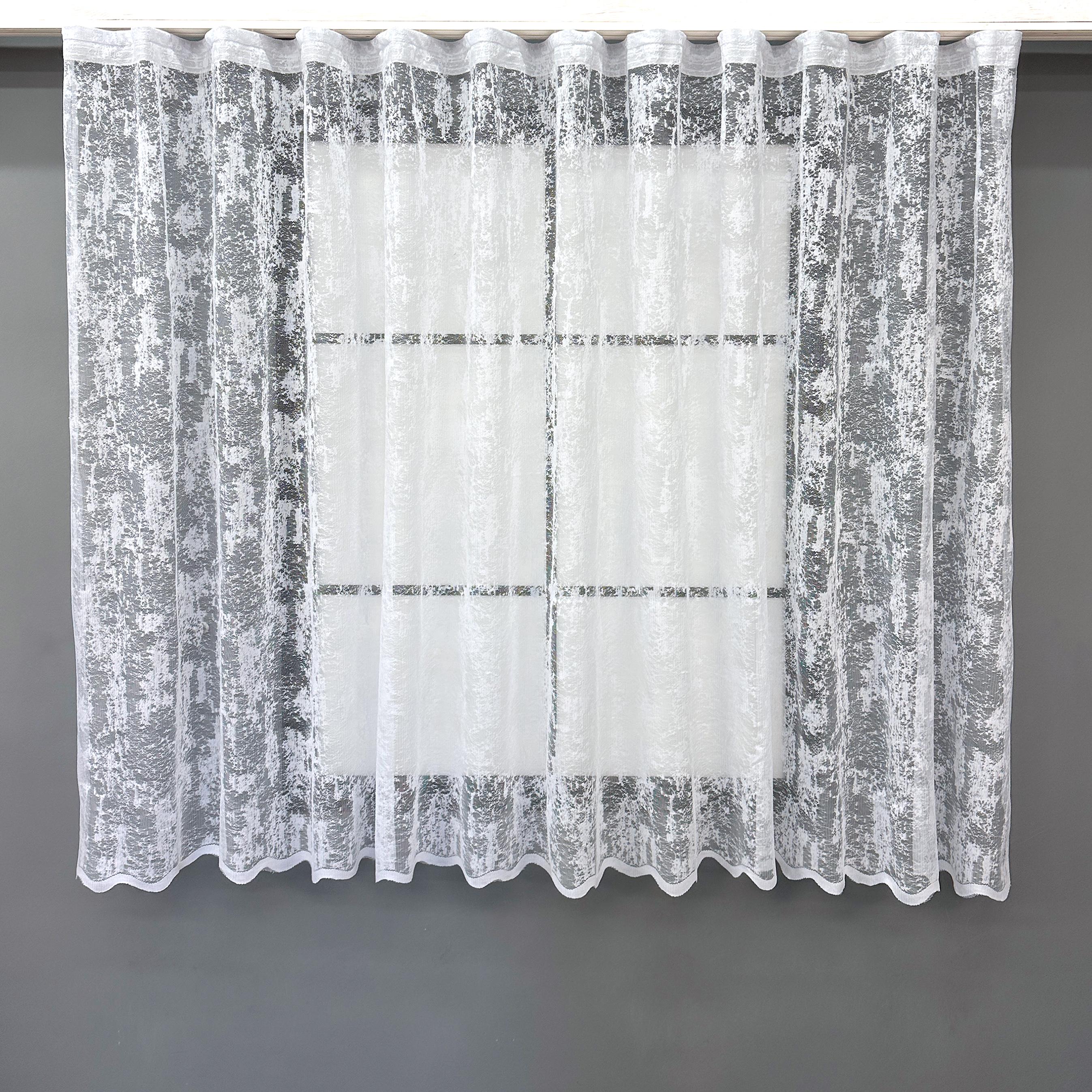 Тюль VR-Textil 1596т Жакард Мрамор 300х150 см Белый (42-0543)