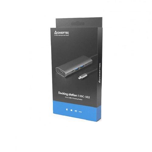 Док-станция Chieftec DSC-502 USB3.2 Type-C-HDMI/USB 3.2x2/USB-C/PD 80W - фото 7