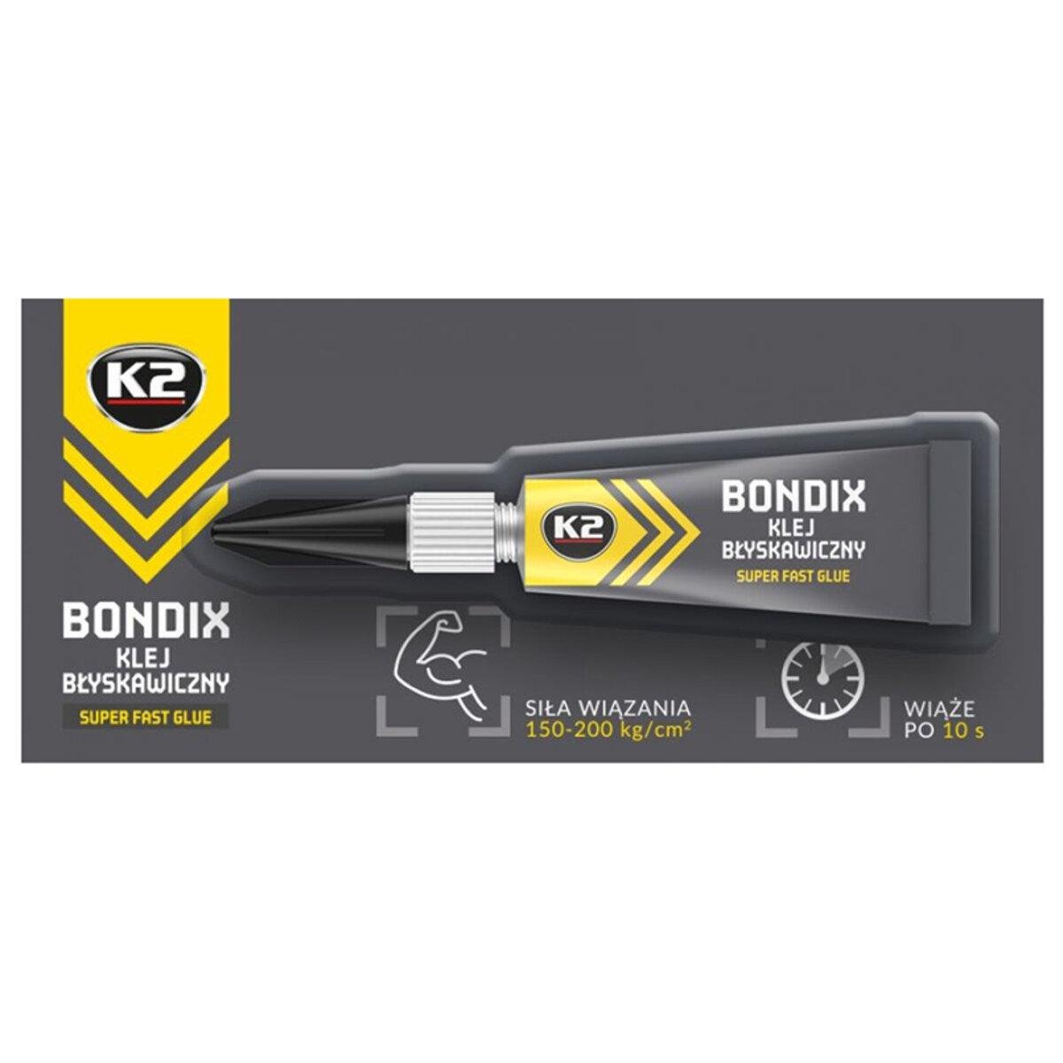 Суперклей K2 BONDIX SUPER FAST 5сек 3 г