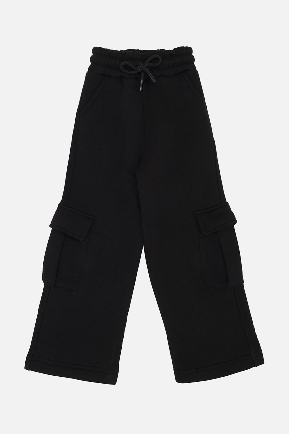 Спортивные штаны для девочки 122 см Черный (ЦБ-00259203)