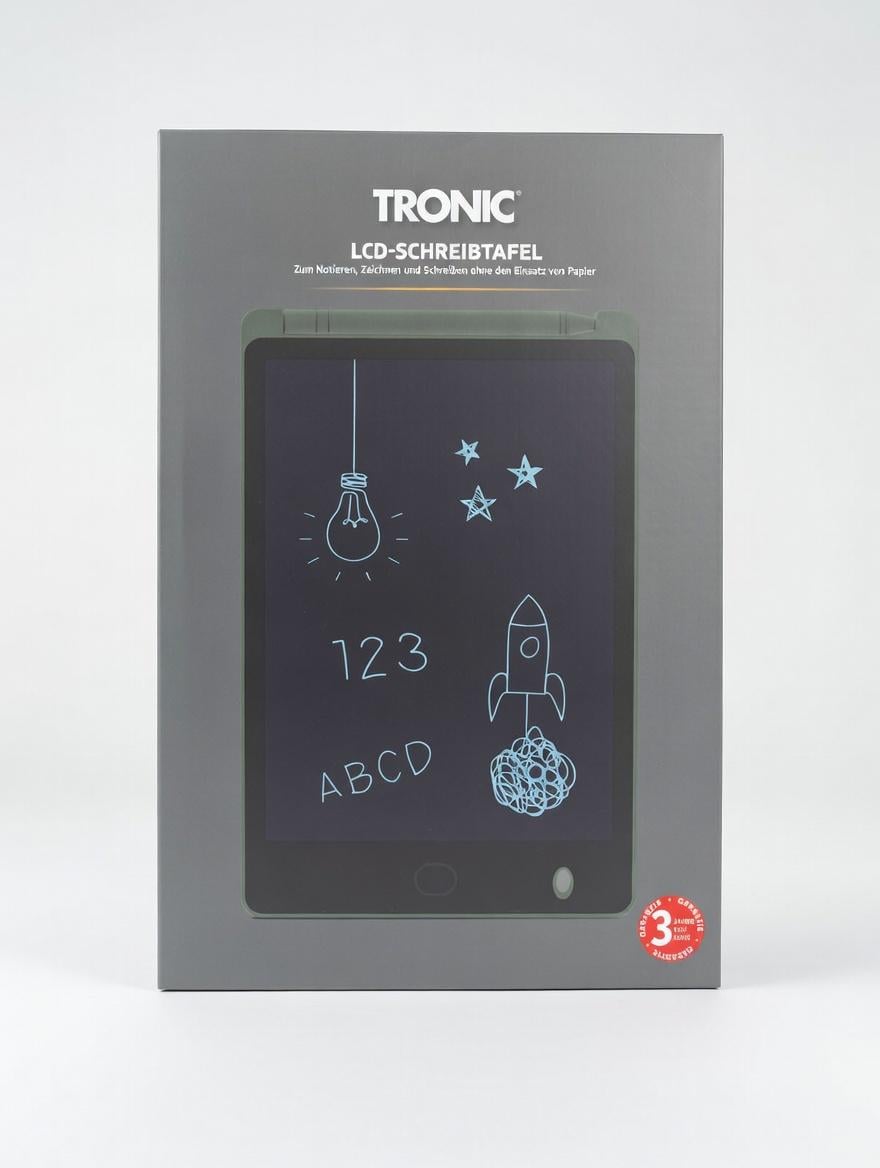 Планшет для малювання LCD TRONIC Schreibtafel дитячий 8,5–10" кнопка стирання Зелений (500166)