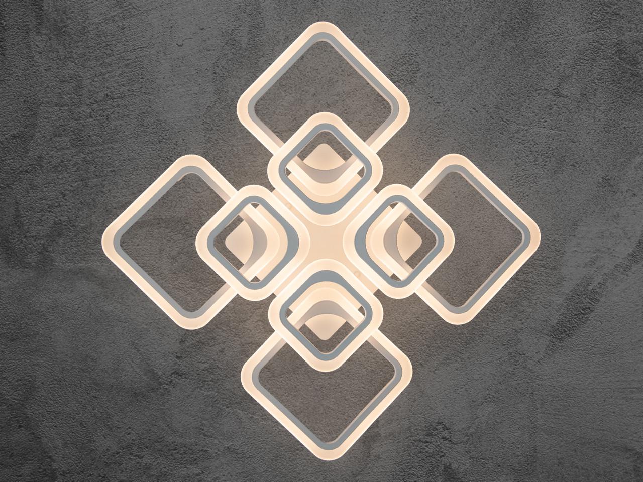 Люстра LED в спальню с пультом A8060-4+4WHDIM-LS 110W на 14 м2 Белый (2403844143) - фото 6 Люстра LED в спальню с пультом A8060-4+4WHDIM-LS 110W на 14 м2 Белый (2403844143) - фото 6