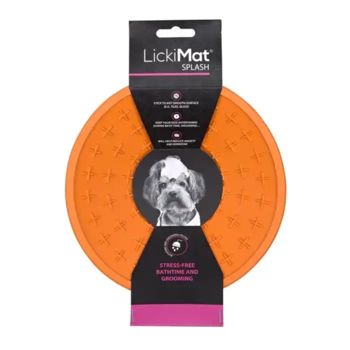 Килимок для повільного живлення LickiMat Dog Splash Orange