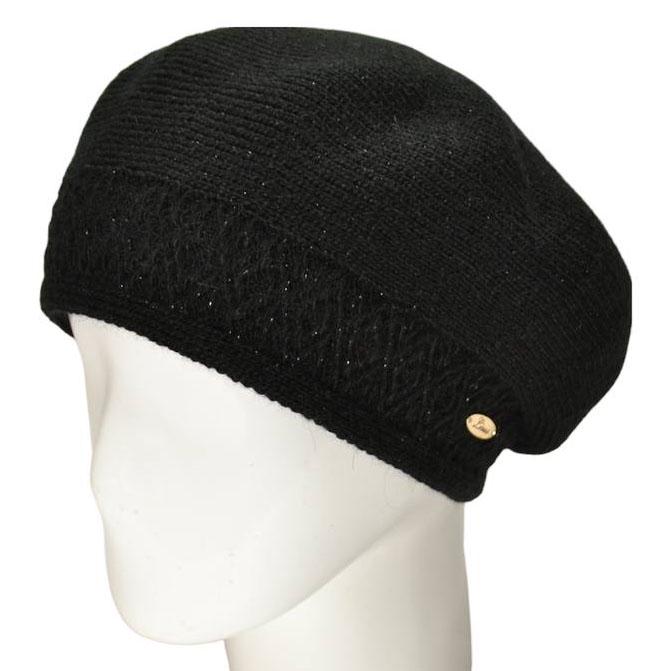 Берет женский Lirus Рина двойной полушерстяной Черный (111693)