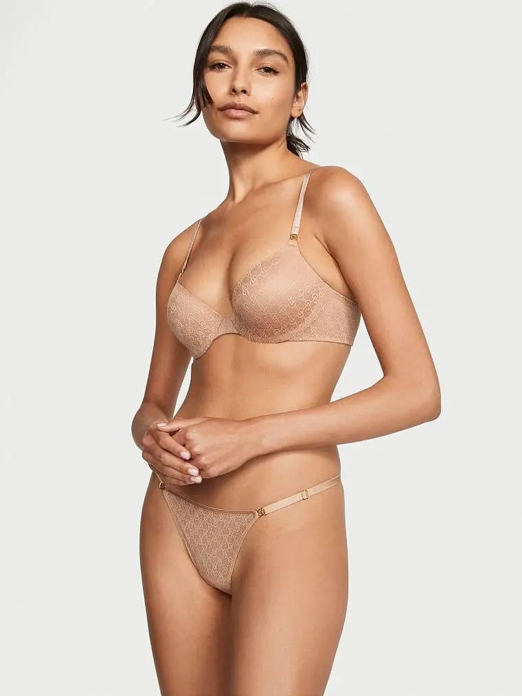 Трусики стринги Victoria's Secret Adjustable Icon Very Sexy Panty S Бежевый (26695946)